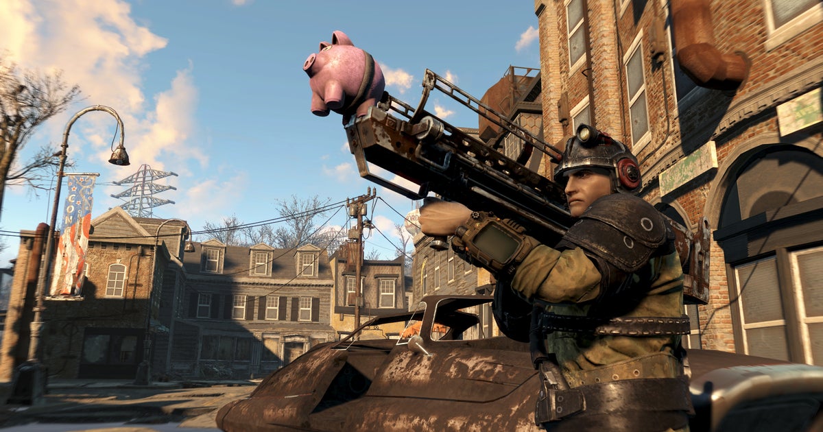 Fallout 4's latest update has stopped explosive piggy banks turning into red signs, but VATS issues persist