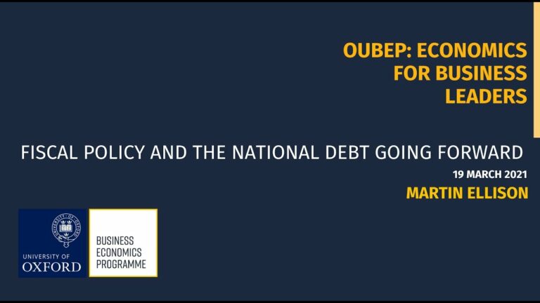 OUBEP Presents Fiscal Policy and the National Debt Going Forward